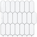 vidaXL Płytka z Piór 10 pcs Biały szary 30 x 30 cm Poliuretan i PET