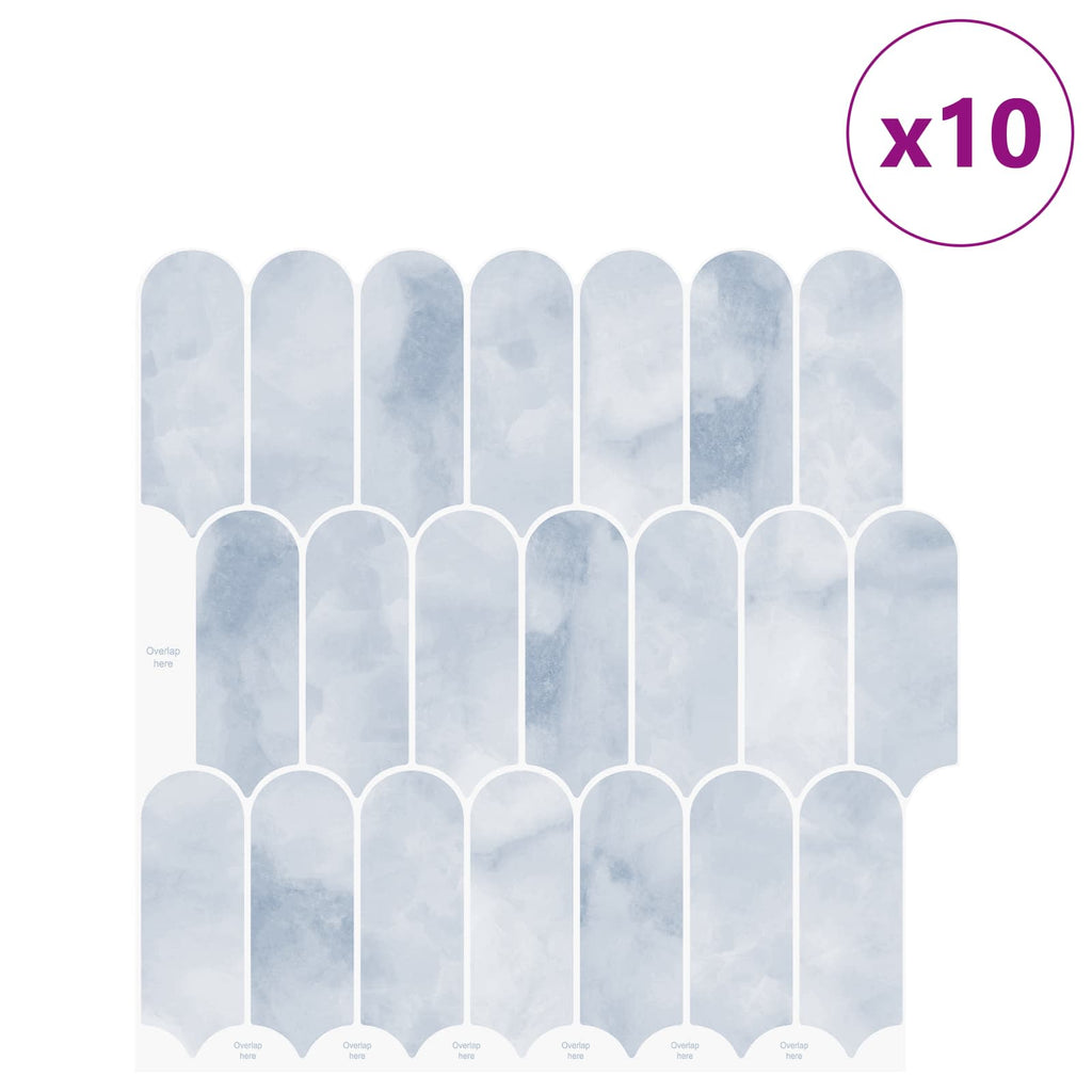 vidaXL Płytka z Piór 10 pcs Jasnoniebieski 30 x 30 cm Poliuretan i PET
