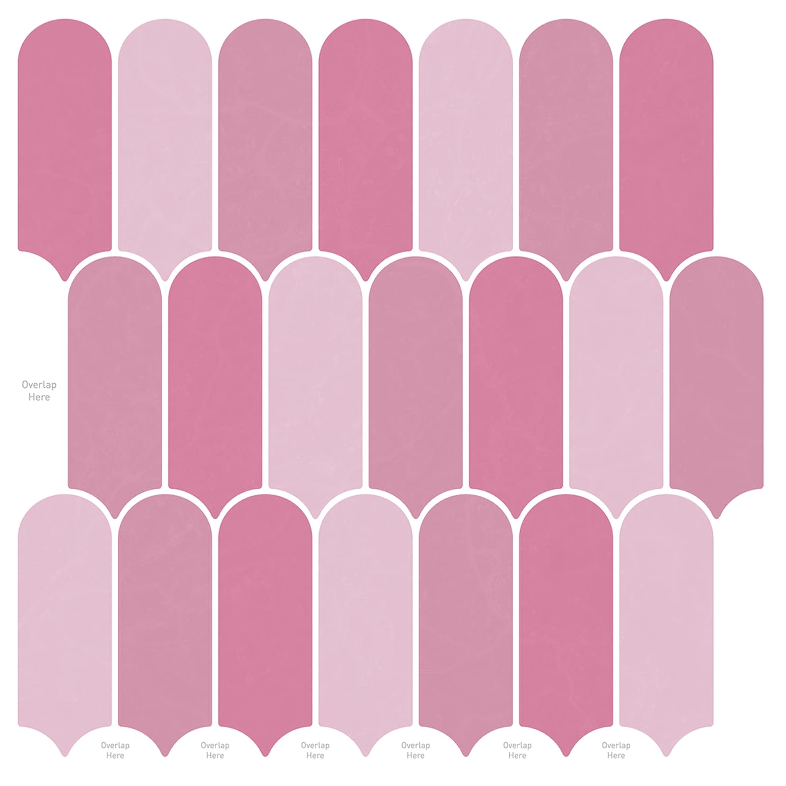 vidaXL Płytka z Piór 50 pcs różowy 30 x 30 cm Poliuretan i PET