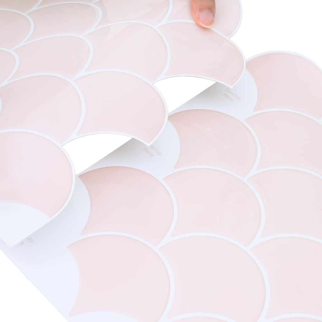 vidaXL Płytka w Kształcie Łuski Ryb 20 pcs Jasny róż 30 x 30 cm
