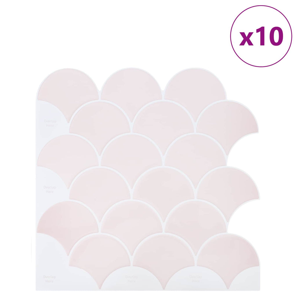 vidaXL Płytka w Kształcie Łuski Ryb 50 pcs Jasny róż 30 x 30 cm