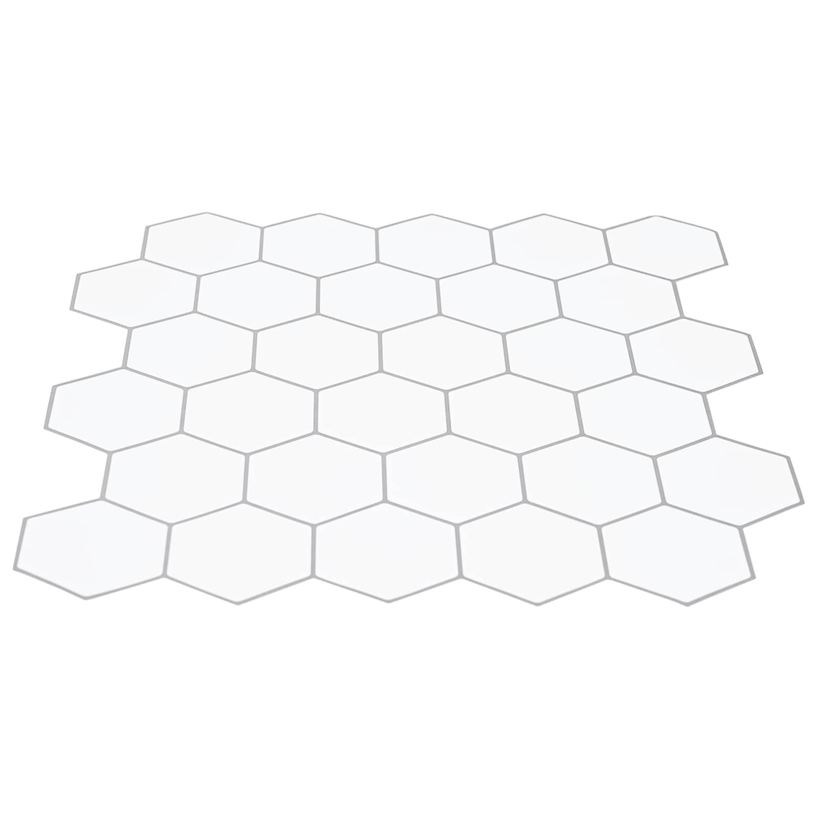 vidaXL Płytka heksagonalna 20 pcs Biały szary 30 x 30 cm