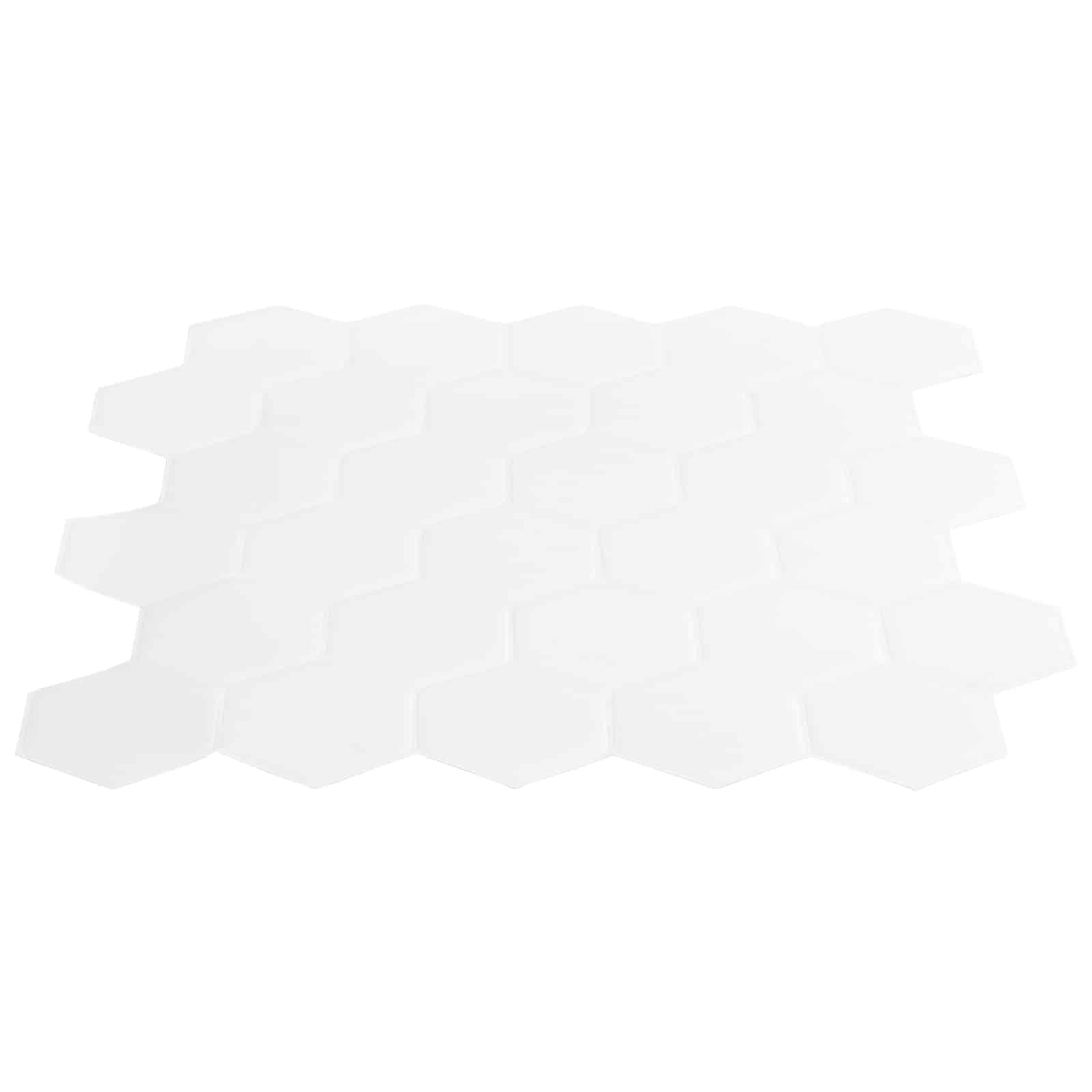 vidaXL Płytka heksagonalna 20 pcs Biały 30 x 30 cm Poliuretan i PET