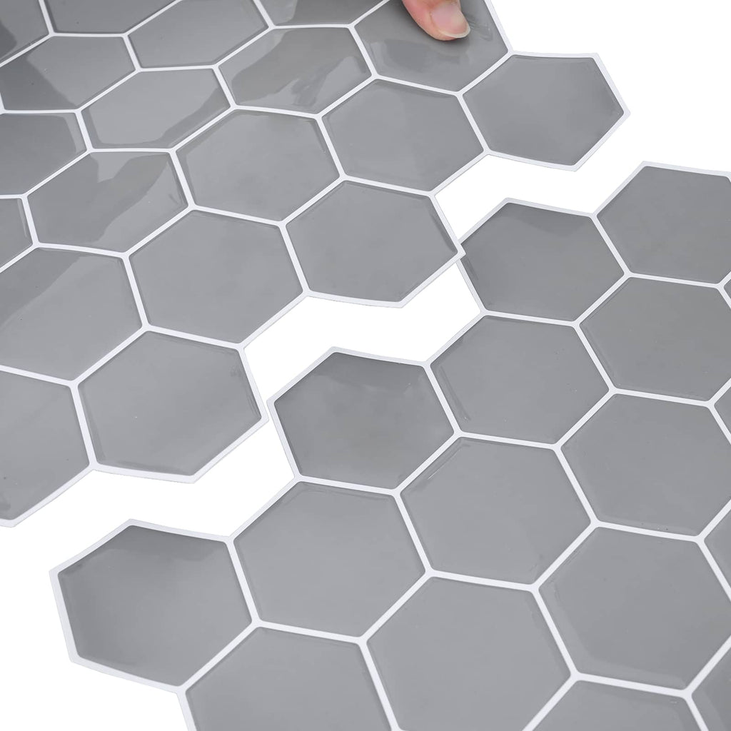 vidaXL Płytka heksagonalna 50 pcs Szary 30 x 30 cm Poliuretan i PET