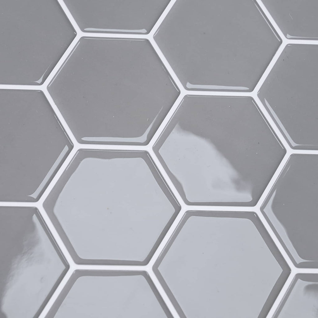 vidaXL Płytka heksagonalna 50 pcs Szary 30 x 30 cm Poliuretan i PET