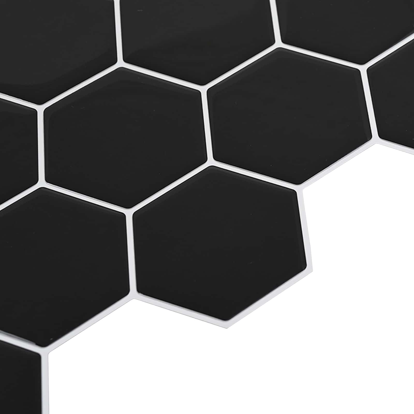 vidaXL Płytka heksagonalna 10 pcs Czarny 30 x 30 cm Poliuretan i PET