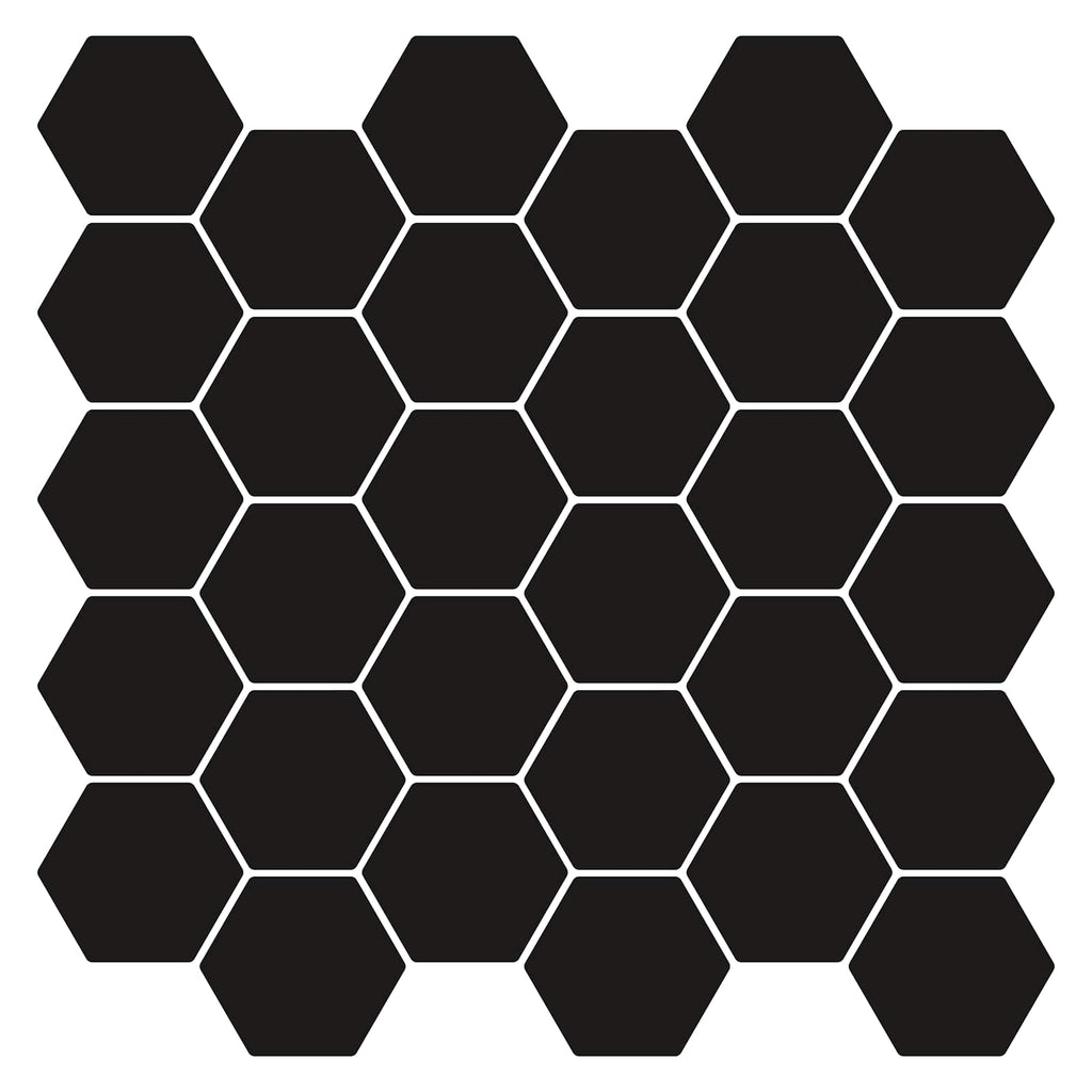 vidaXL Płytka heksagonalna 10 pcs Czarny 30 x 30 cm Poliuretan i PET