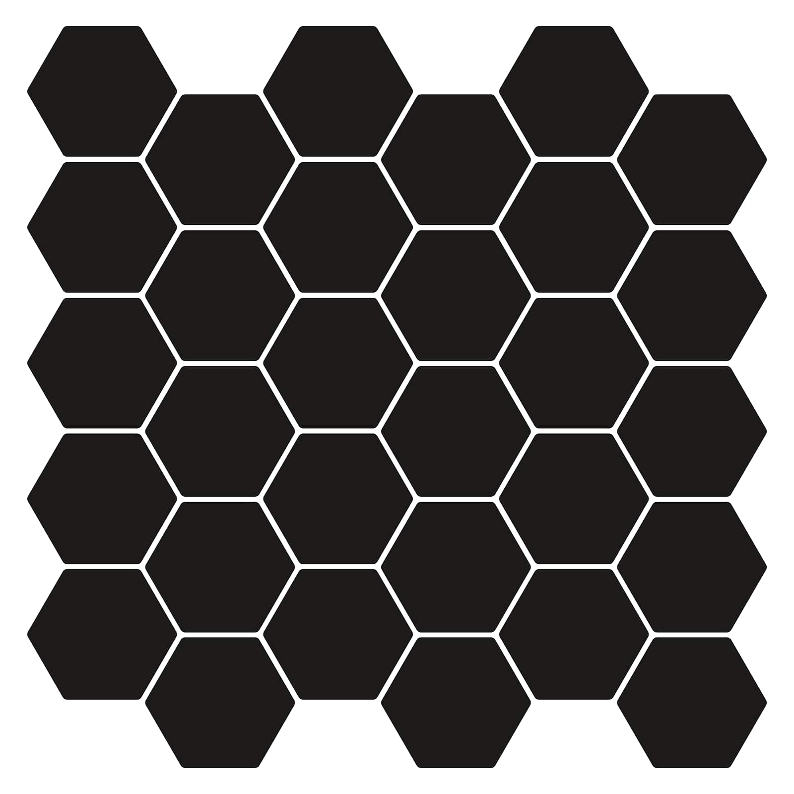 vidaXL Płytka heksagonalna 50 pcs Czarny 30 x 30 cm Poliuretan i PET