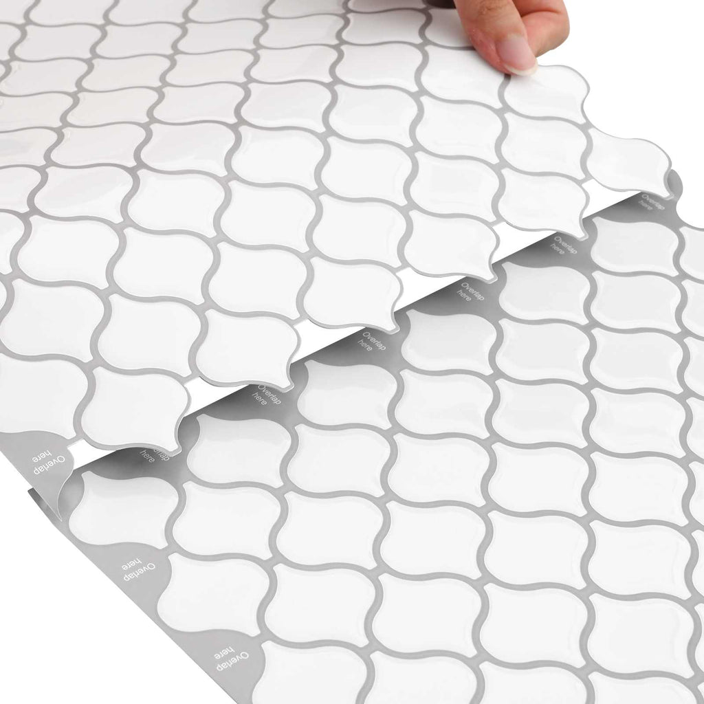 vidaXL Płytka Lanturn 10 pcs Biały 27 x 27 cm Poliuretan i PET
