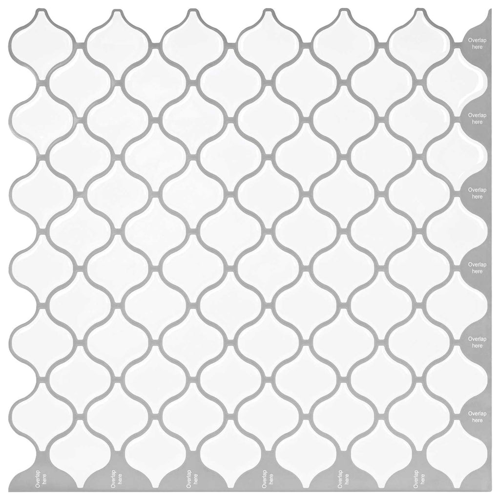 vidaXL Płytka Lanturn 10 pcs Biały 27 x 27 cm Poliuretan i PET
