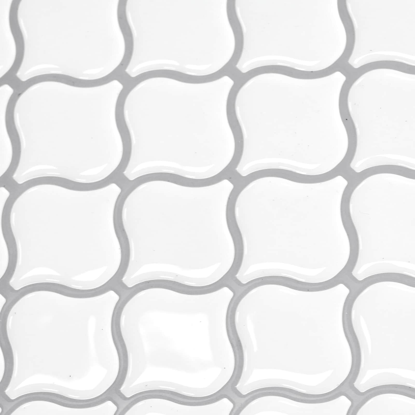 vidaXL Płytka Lanturn 50 pcs Biały 27 x 27 cm Poliuretan i PET
