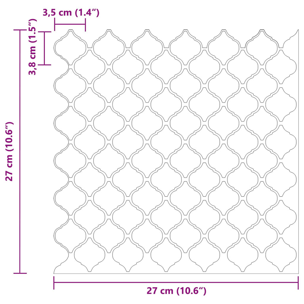 vidaXL Płytka Lanturn 10 pcs Szary 27 x 27 cm Poliuretan i PET