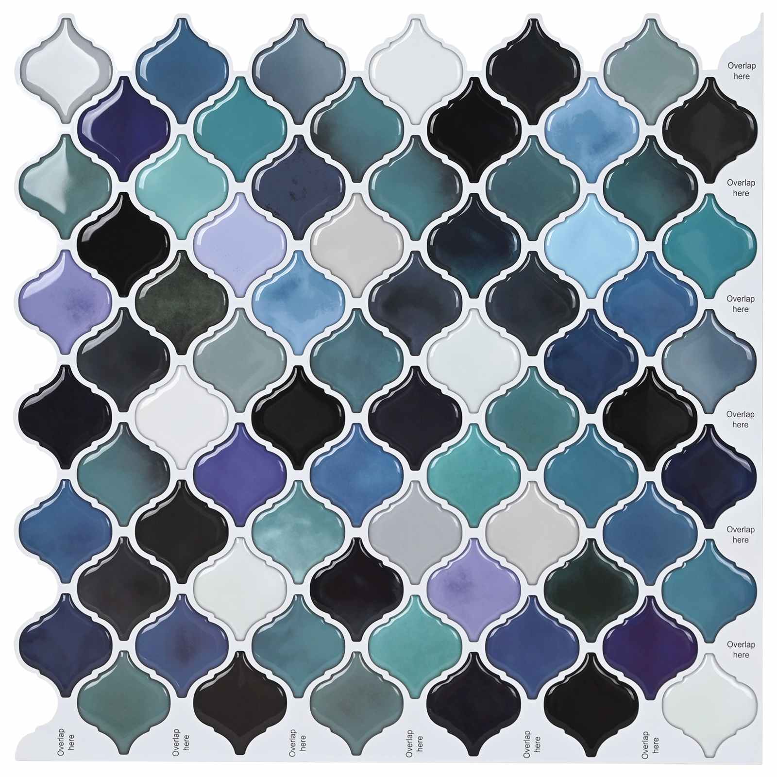 vidaXL Płytka Lanturn 10 pcs Niebieskozielony 27 x 27 cm