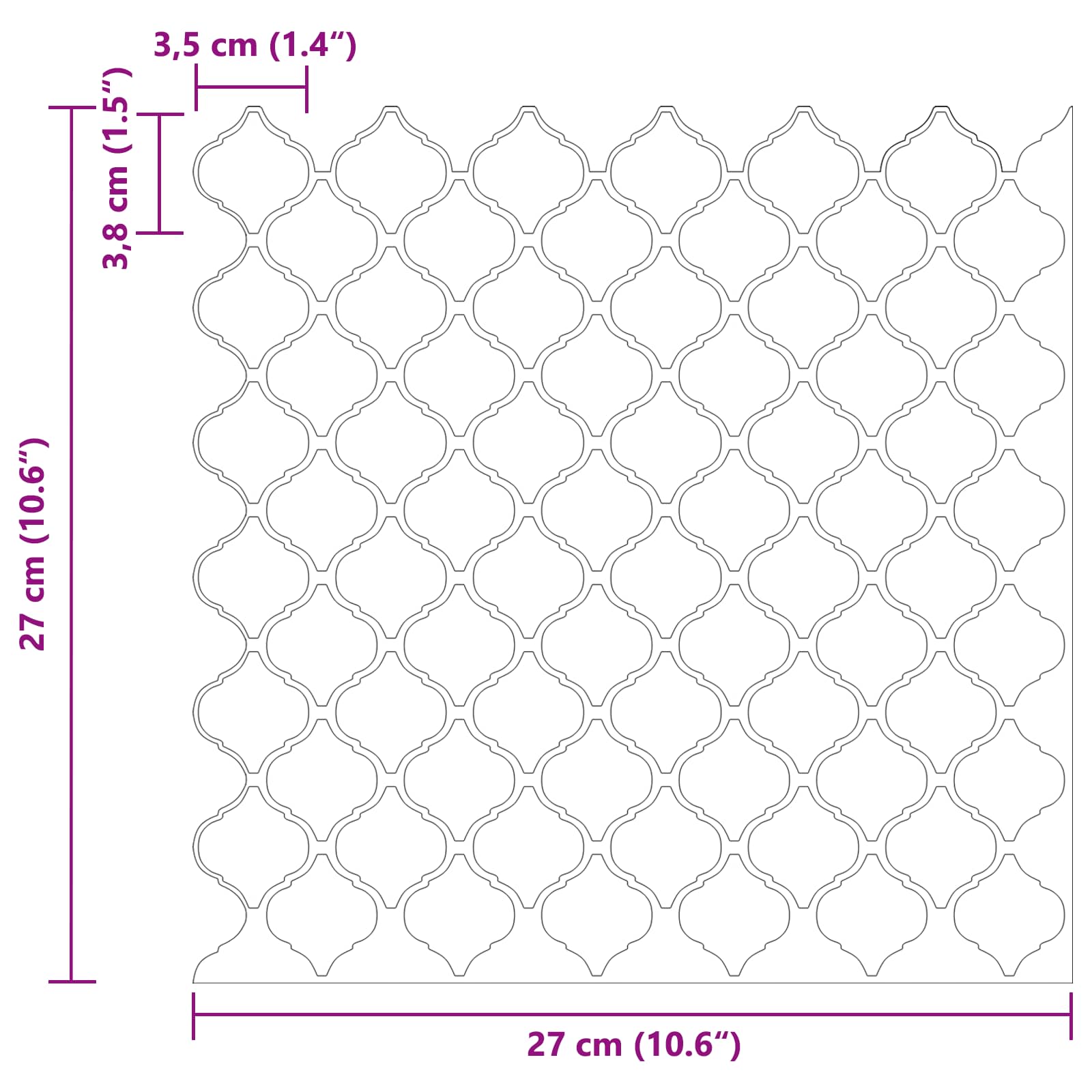 vidaXL Płytka Lanturn 10 pcs Niebieskozielony 27 x 27 cm