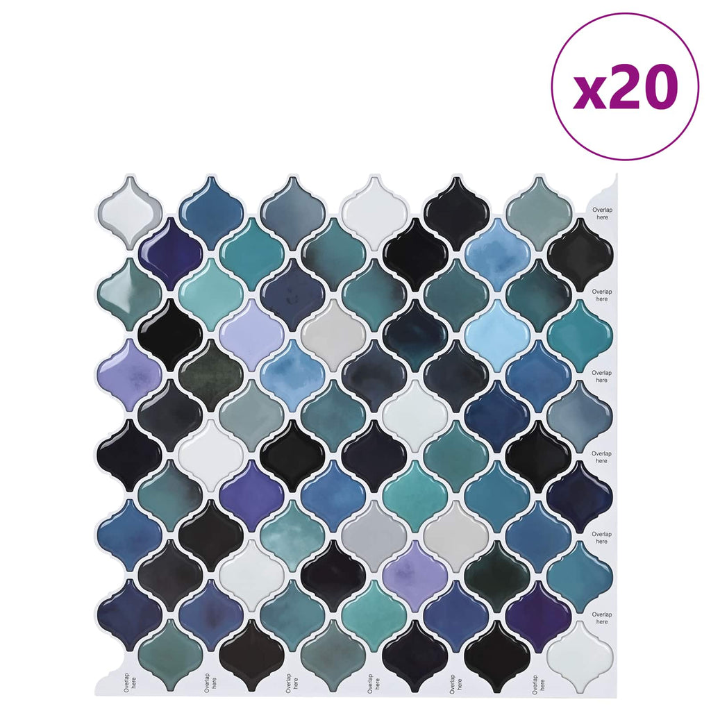 vidaXL Płytka Lanturn 20 pcs Niebieskozielony 27 x 27 cm