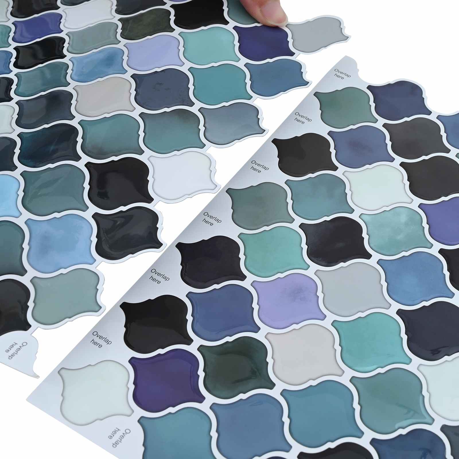 vidaXL Płytka Lanturn 50 pcs Niebieskozielony 27 x 27 cm