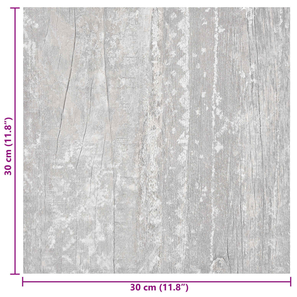 vidaXL Samoprzylepne Deski Podłogowe 30,5 x 30,5 cm 20 pcs PVC Szary