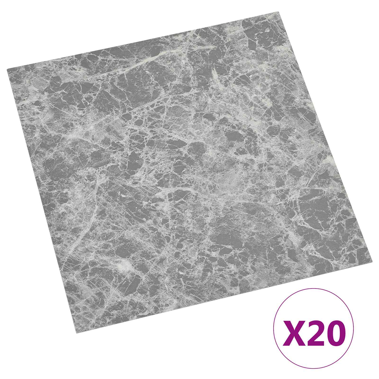 vidaXL Samoprzylepne Deski Podłogowe 30,5 x 30,5 cm 20 pcs PVC
