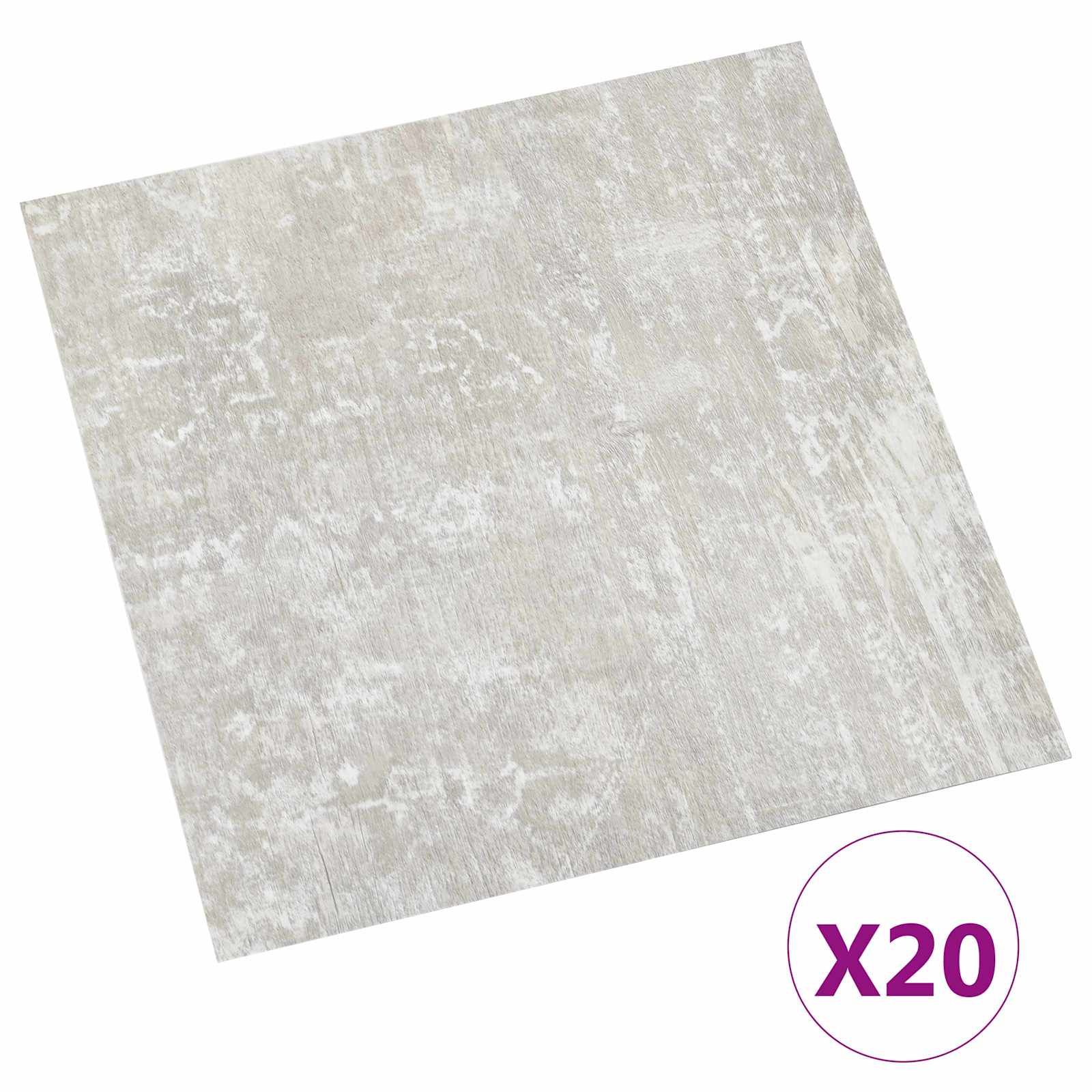 vidaXL Samoprzylepne Deski Podłogowe 30,5 x 30,5 cm 20 pcs PVC