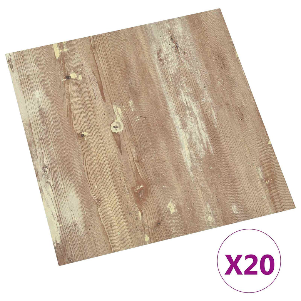 vidaXL Samoprzylepne Deski Podłogowe 30,5 x 30,5 cm 20 pcs PVC