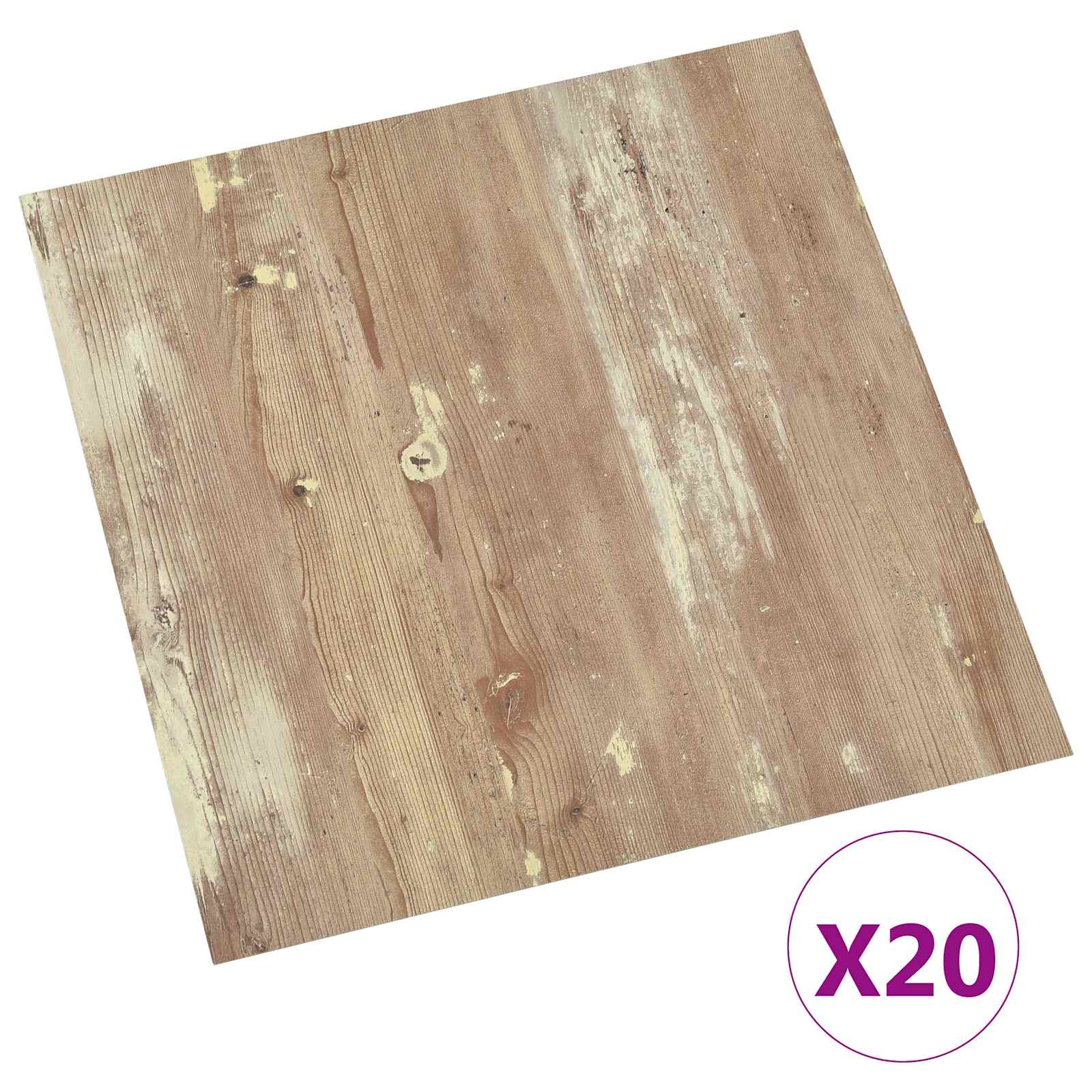vidaXL Samoprzylepne Deski Podłogowe 30,5 x 30,5 cm 20 pcs PVC