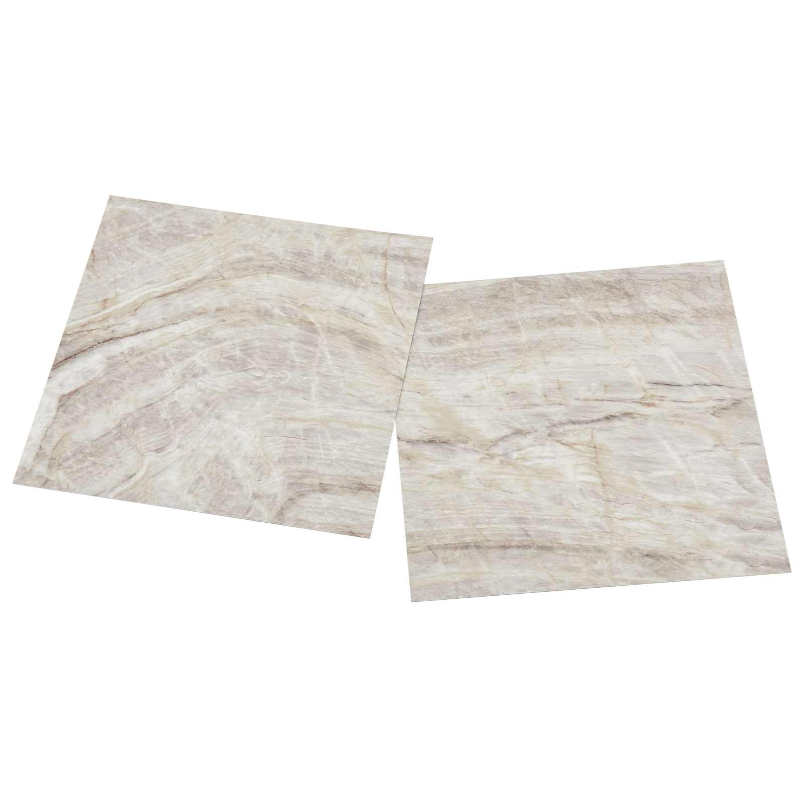 vidaXL Samoprzylepne Deski Podłogowe 30,5 x 30,5 cm 20 pcs PVC Beżowy