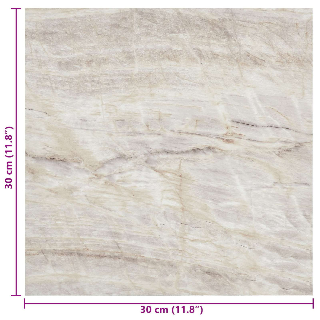 vidaXL Samoprzylepne Deski Podłogowe 30,5 x 30,5 cm 20 pcs PVC Beżowy