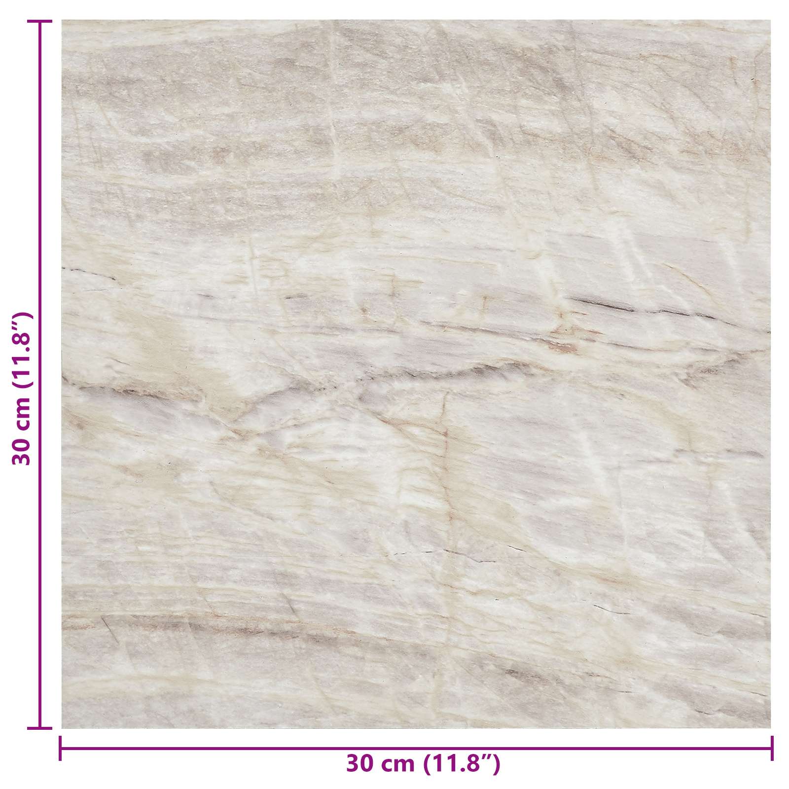 vidaXL Samoprzylepne Deski Podłogowe 30,5 x 30,5 cm 20 pcs PVC Beżowy