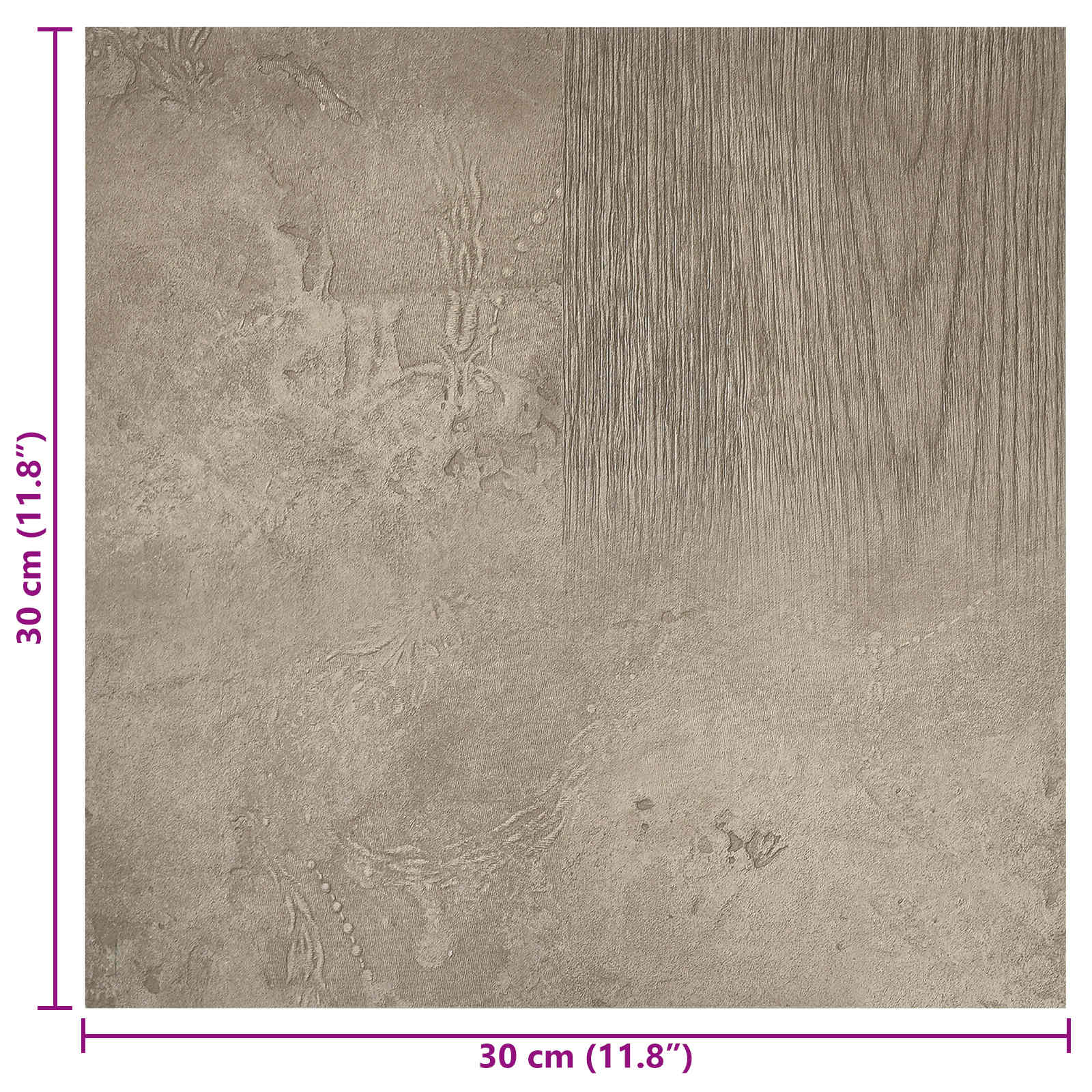 vidaXL Samoprzylepne Deski Podłogowe 30,5 x 30,5 cm 20 pcs PVC