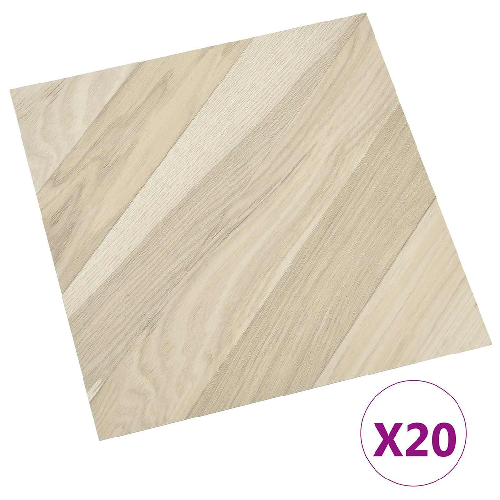 vidaXL Samoprzylepne Deski Podłogowe 30,5 x 30,5 cm 20 pcs PVC