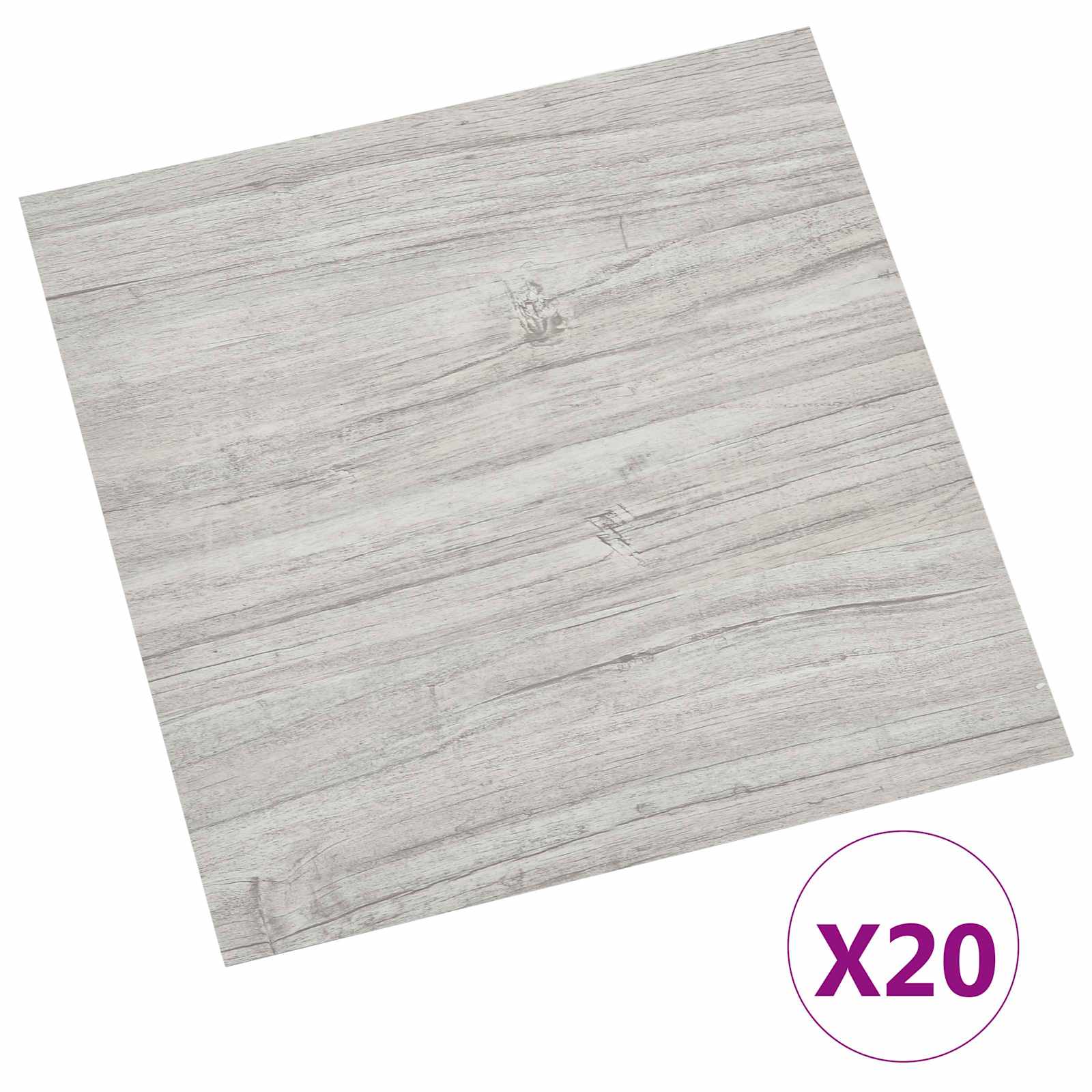 vidaXL Samoprzylepne Deski Podłogowe 30,5 x 30,5 cm 20 pcs PVC