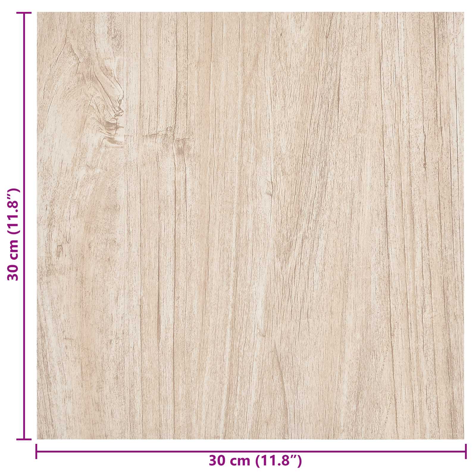 vidaXL Samoprzylepne Deski Podłogowe 30,5 x 30,5 cm 20 pcs PVC