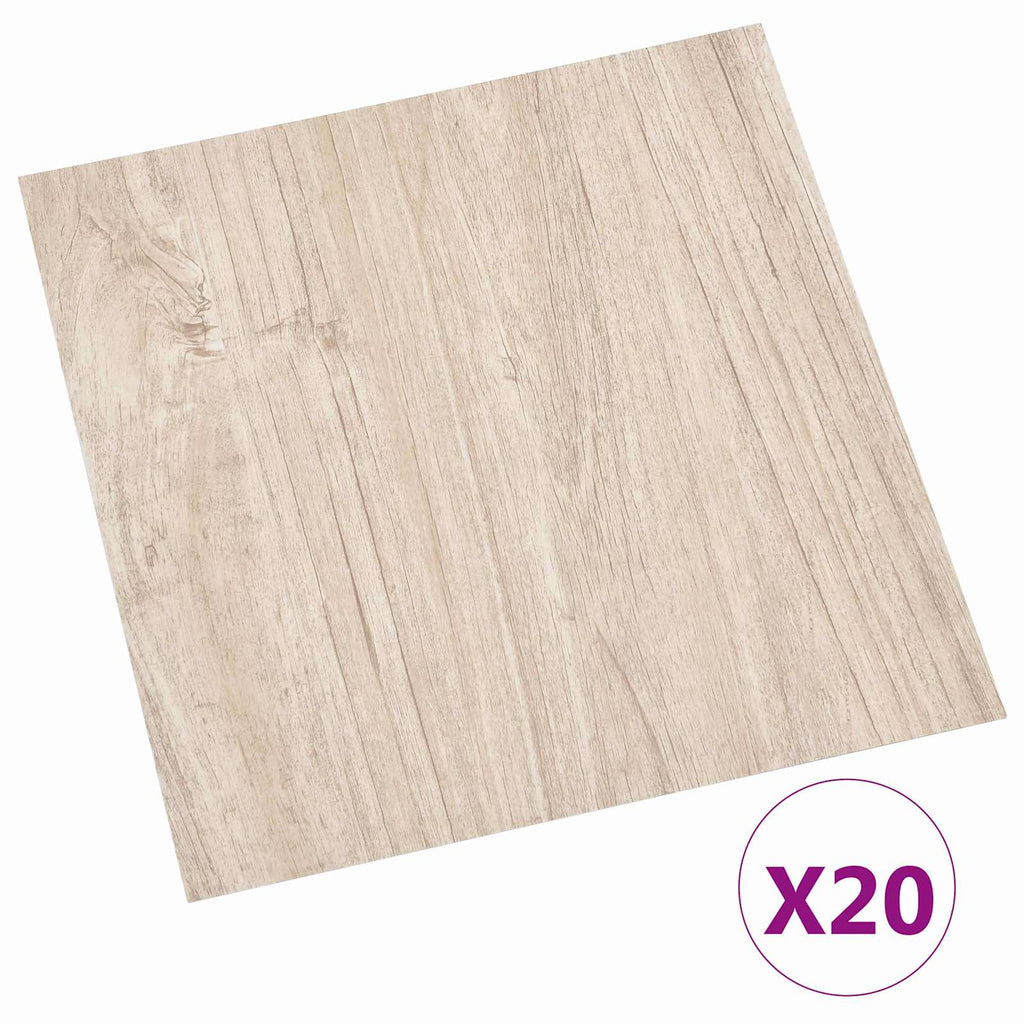 vidaXL Samoprzylepne Deski Podłogowe 30,5 x 30,5 cm 20 pcs PVC