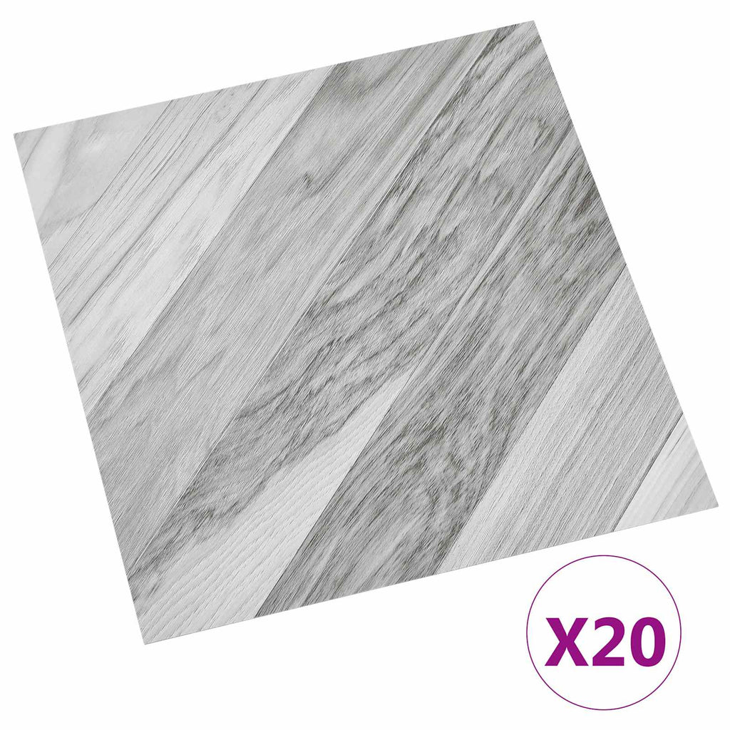 vidaXL Samoprzylepne Deski Podłogowe 30,5 x 30,5 cm 20 pcs PVC