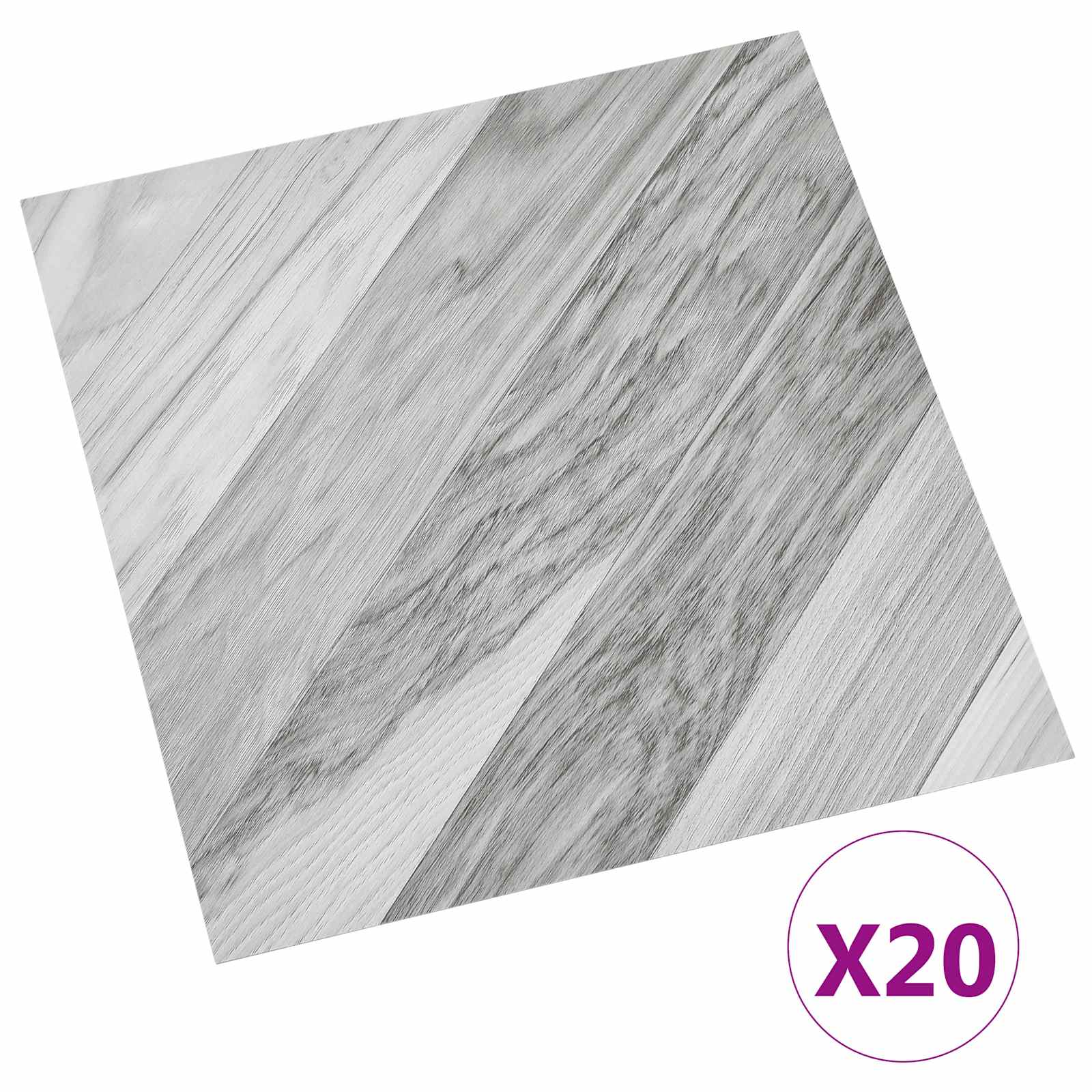vidaXL Samoprzylepne Deski Podłogowe 30,5 x 30,5 cm 20 pcs PVC