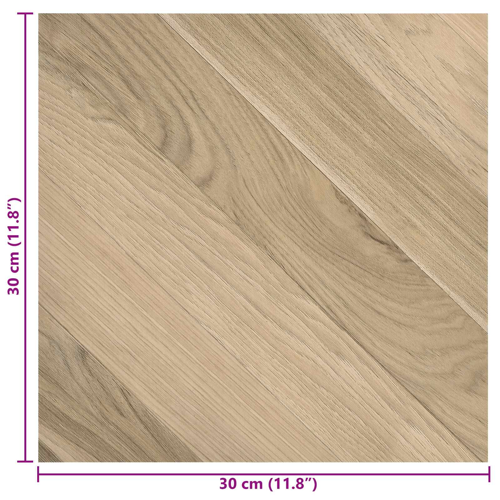 vidaXL Samoprzylepne Deski Podłogowe 30,5 x 30,5 cm 20 pcs PVC