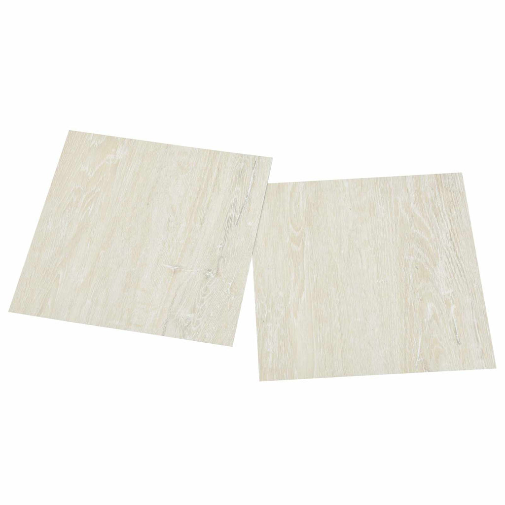 vidaXL Samoprzylepne Deski Podłogowe 30,5 x 30,5 cm 20 pcs PVC kremowy