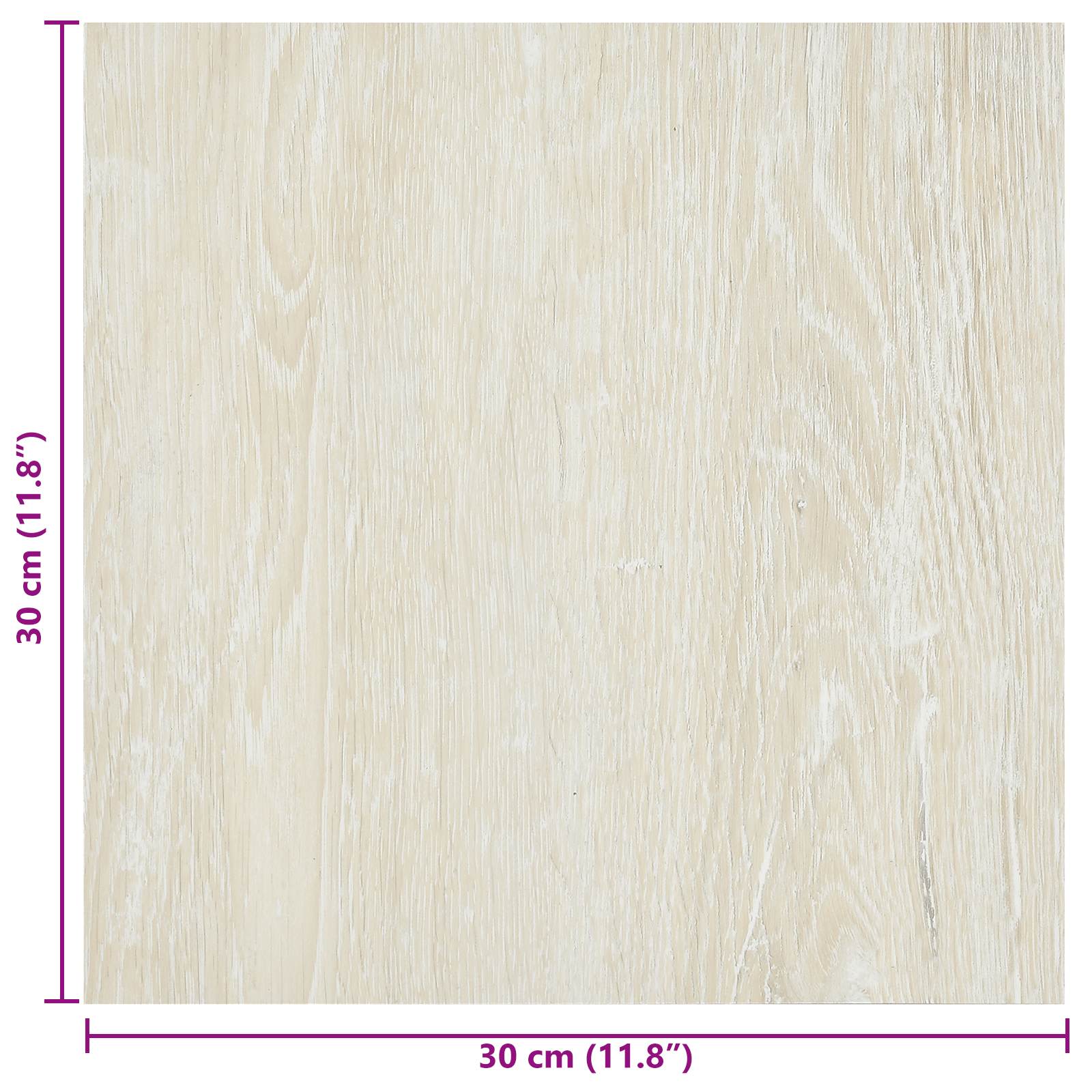 vidaXL Samoprzylepne Deski Podłogowe 30,5 x 30,5 cm 20 pcs PVC kremowy