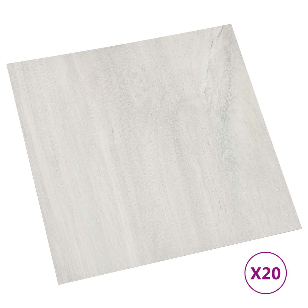 vidaXL Samoprzylepne Deski Podłogowe 30,5 x 30,5 cm 20 pcs PVC