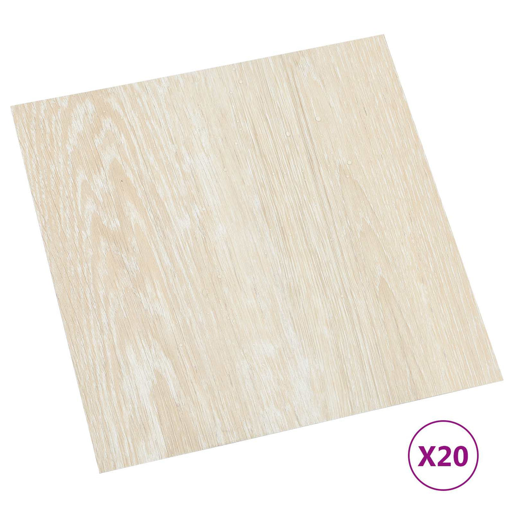 vidaXL Samoprzylepne Deski Podłogowe 30,5 x 30,5 cm 20 pcs PVC