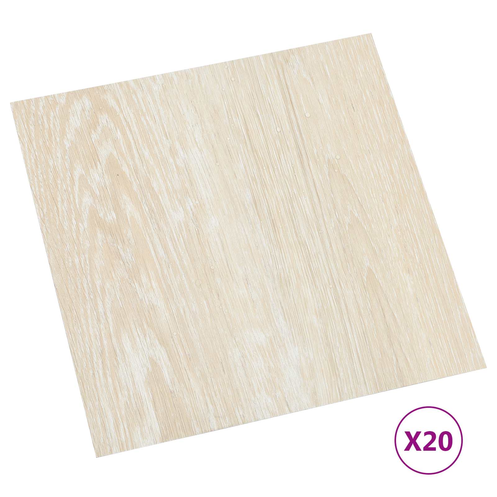 vidaXL Samoprzylepne Deski Podłogowe 30,5 x 30,5 cm 20 pcs PVC