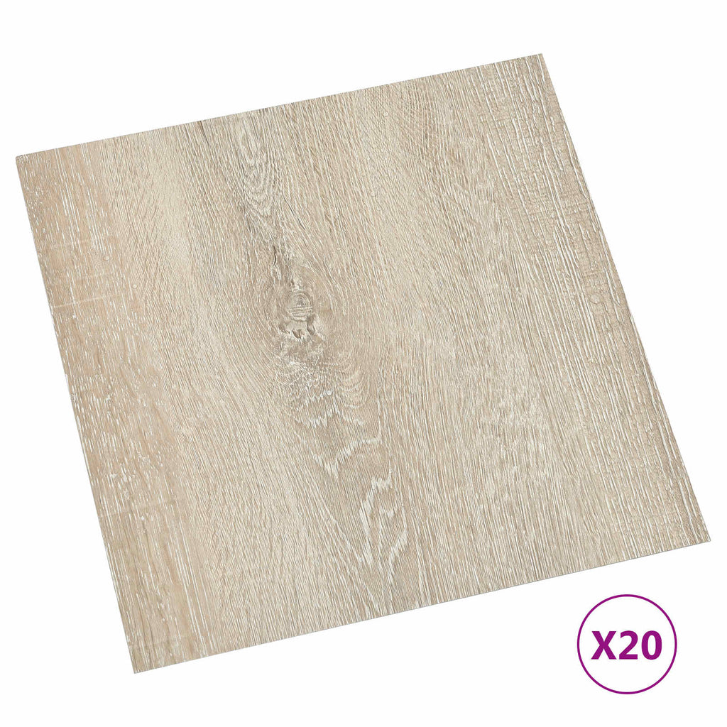 vidaXL Samoprzylepne Deski Podłogowe 30,5 x 30,5 cm 20 pcs PVC