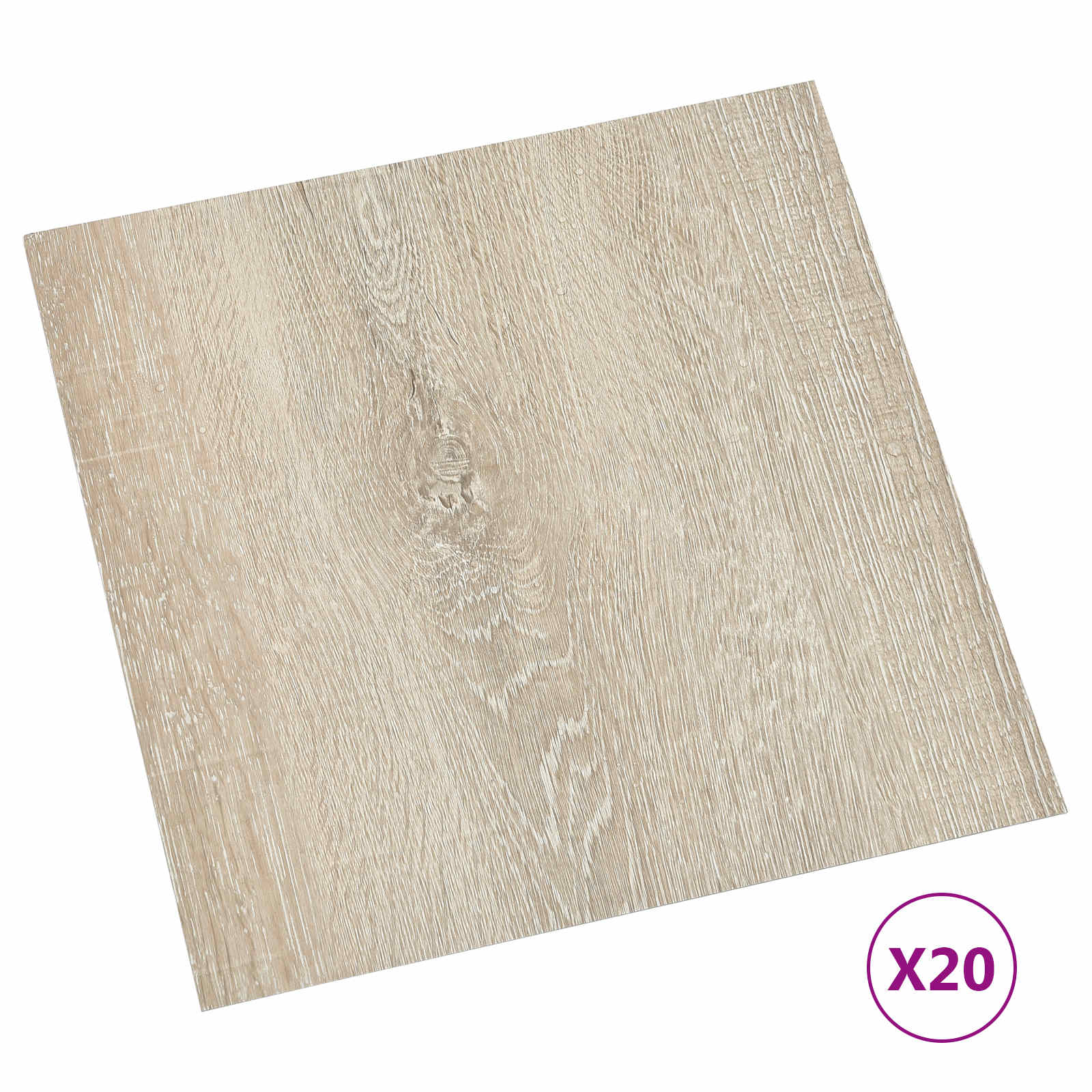 vidaXL Samoprzylepne Deski Podłogowe 30,5 x 30,5 cm 20 pcs PVC
