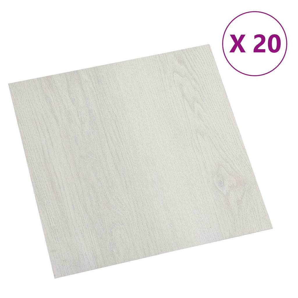 vidaXL Samoprzylepne Deski Podłogowe 30,5 x 30,5 cm 20 pcs PVC