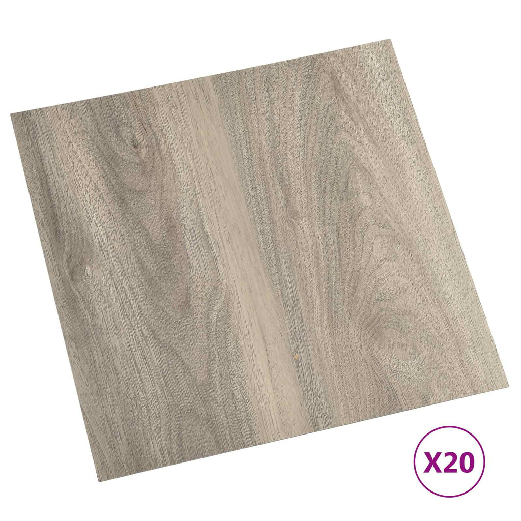 vidaXL Samoprzylepne Deski Podłogowe 30,5 x 30,5 cm 20 pcs PVC