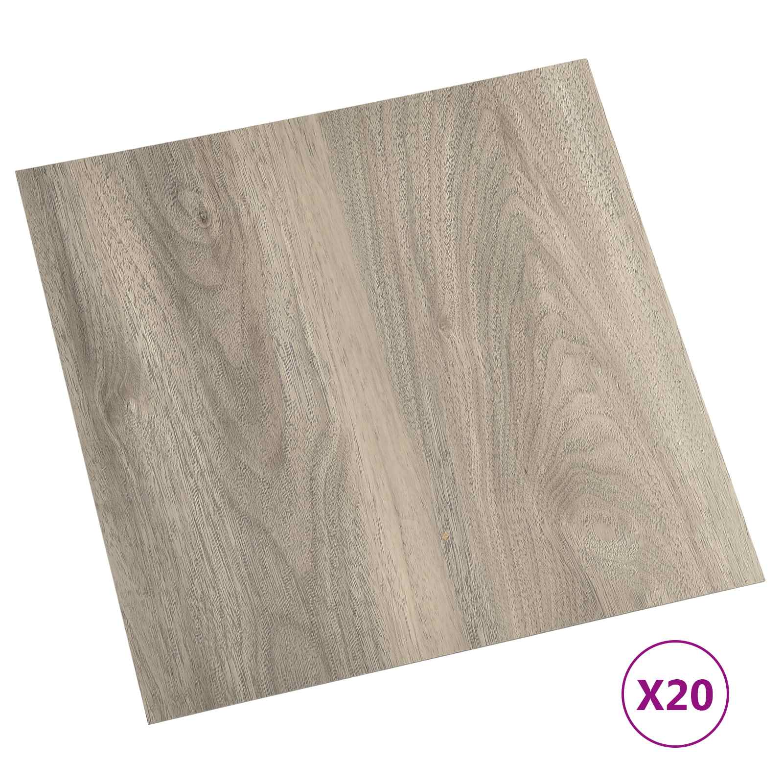 vidaXL Samoprzylepne Deski Podłogowe 30,5 x 30,5 cm 20 pcs PVC