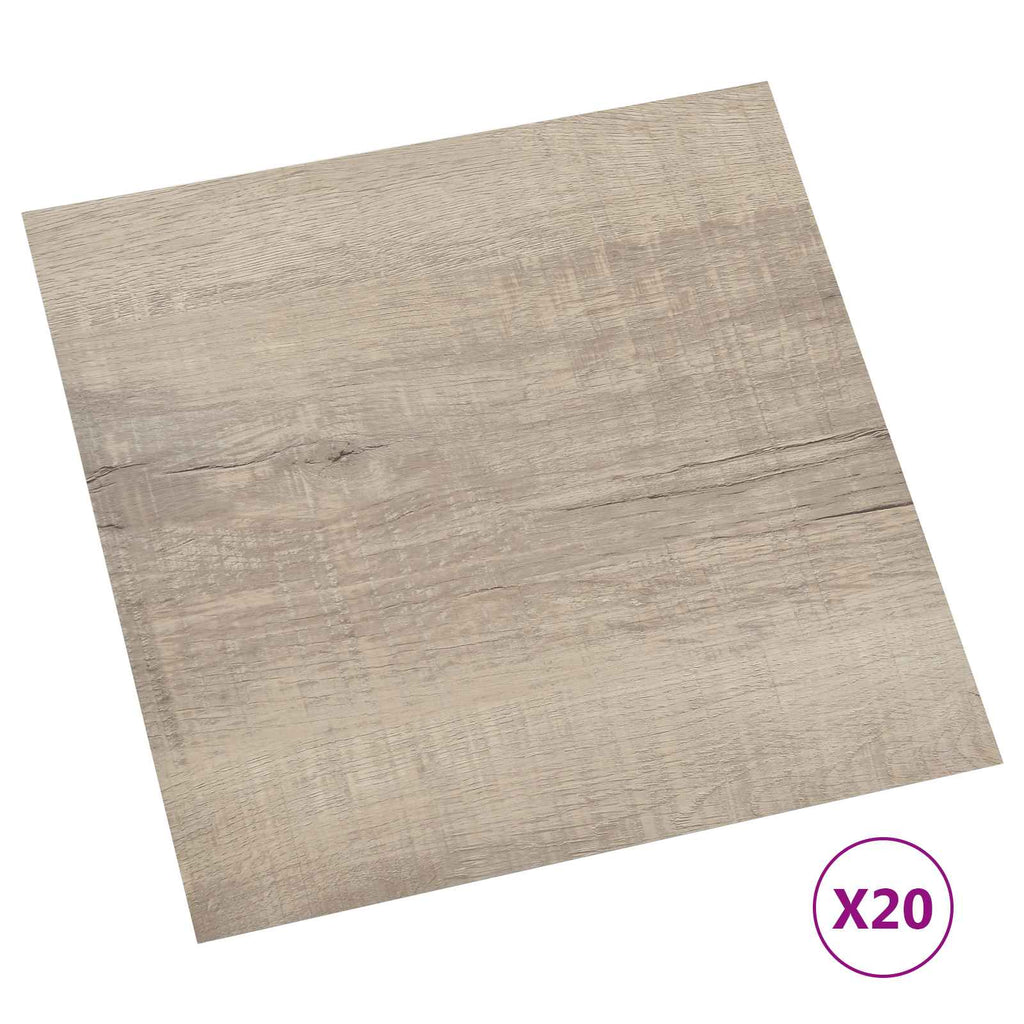 vidaXL Samoprzylepne Deski Podłogowe 30,5 x 30,5 cm 20 pcs PVC