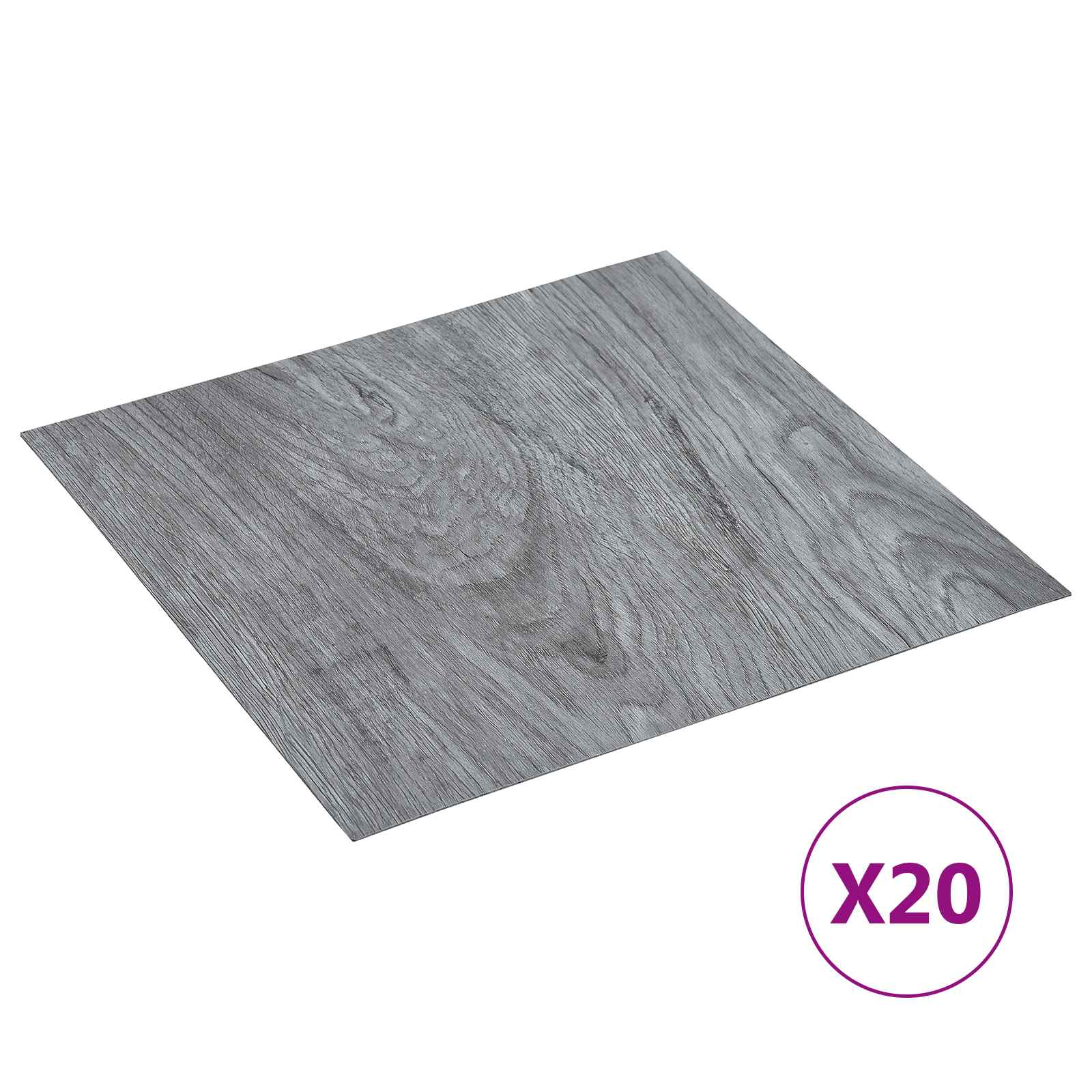 vidaXL Samoprzylepne Deski Podłogowe 30,5 x 30,5 cm 20 pcs PVC