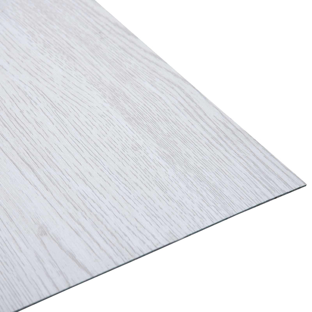 vidaXL Samoprzylepne Deski Podłogowe 30,5 x 30,5 cm 20 pcs PVC Biały