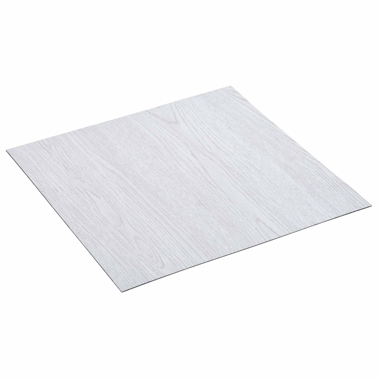 vidaXL Samoprzylepne Deski Podłogowe 30,5 x 30,5 cm 20 pcs PVC Biały